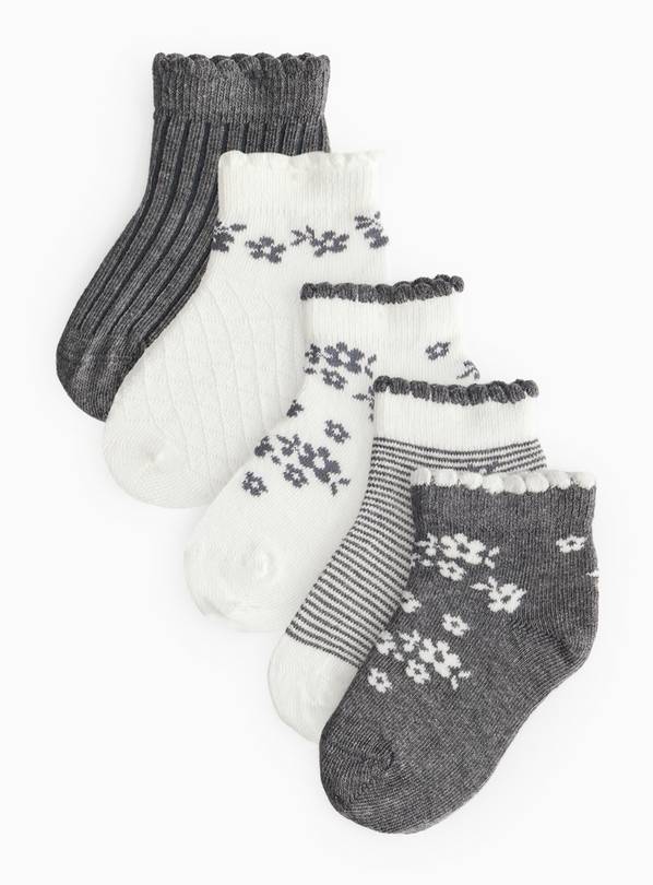Mono Flower Socks 5 Pack 1-6 months